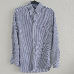 Ralph Lauren Navy and White Striped Shirt